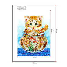 Load image into Gallery viewer, Crystal Rhinestone Diamond Painting Kit | Cat on glass bottle
