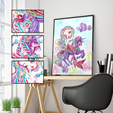 Load image into Gallery viewer, Crystal Rhinestone Diamond Painting Kit | Mermaid and unicorn
