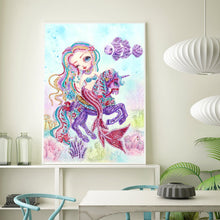 Load image into Gallery viewer, Crystal Rhinestone Diamond Painting Kit | Mermaid and unicorn
