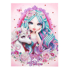 Load image into Gallery viewer, Crystal Rhinestone Diamond Painting Kit | Pretty girl and unicorn
