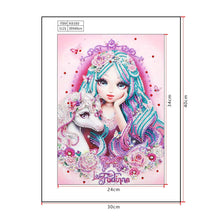 Load image into Gallery viewer, Crystal Rhinestone Diamond Painting Kit | Pretty girl and unicorn
