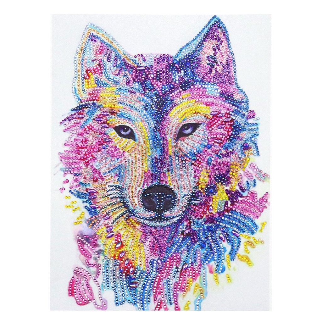 Crystal Rhinestone Diamond Painting Kit | Animal wolf