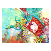 Load image into Gallery viewer, Crystal Rhinestone Diamond Painting Kit | Girl with red hair
