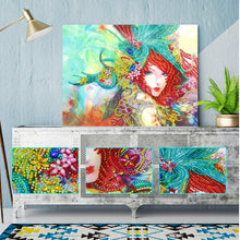 Load image into Gallery viewer, Crystal Rhinestone Diamond Painting Kit | Girl with red hair
