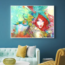 Load image into Gallery viewer, Crystal Rhinestone Diamond Painting Kit | Girl with red hair
