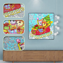 Load image into Gallery viewer, Crystal Rhinestone Diamond Painting Kit | A cat and a dog have a merry christmas
