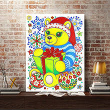 Load image into Gallery viewer, Crystal Rhinestone Diamond Painting Kit | Christmas bear
