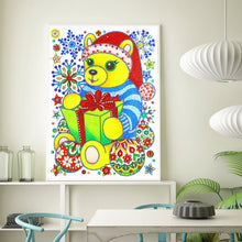 Load image into Gallery viewer, Crystal Rhinestone Diamond Painting Kit | Christmas bear
