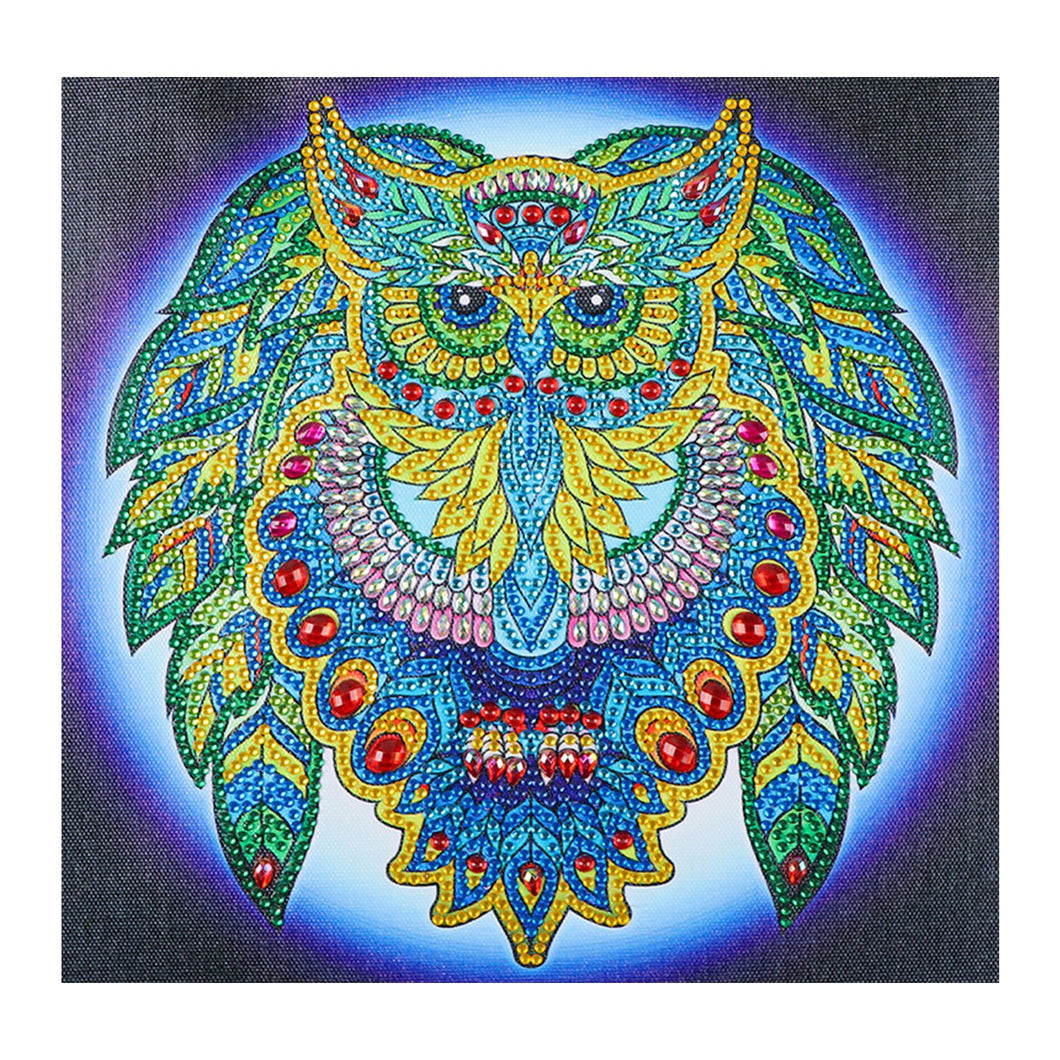 Crystal Rhinestone Diamond Painting Kit | Animal Owl