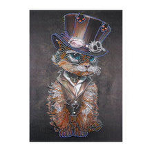 Load image into Gallery viewer, Crystal Rhinestone Diamond Painting Kit | Mr. Animal Cat
