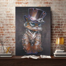 Load image into Gallery viewer, Crystal Rhinestone Diamond Painting Kit | Mr. Animal Cat
