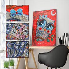 Load image into Gallery viewer, Crystal Rhinestone Diamond Painting Kit | Cartoon Owl
