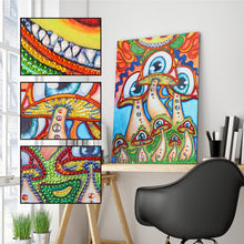 Load image into Gallery viewer, Crystal Rhinestone Diamond Painting Kit | Cartoon Weird Mushroom Eyes
