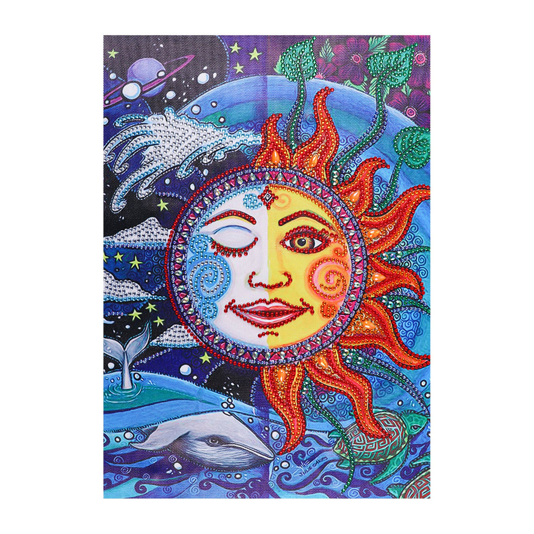 Crystal Rhinestone Diamond Painting Kit | Sun Smiley