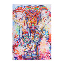 Load image into Gallery viewer, Crystal Rhinestone Diamond Painting Kit | Colored Elephant
