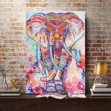 Load image into Gallery viewer, Crystal Rhinestone Diamond Painting Kit | Colored Elephant

