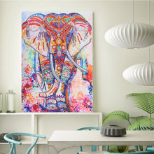 Load image into Gallery viewer, Crystal Rhinestone Diamond Painting Kit | Colored Elephant
