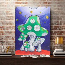 Load image into Gallery viewer, Crystal Rhinestone Diamond Painting Kit | Cartoon Starry Night Mushroom
