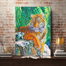 Load image into Gallery viewer, Crystal Rhinestone Diamond Painting Kit | Forest Animal Tiger
