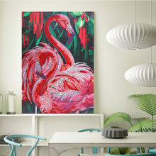 Load image into Gallery viewer, Crystal Rhinestone Diamond Painting Kit | Animal Red Flamingo
