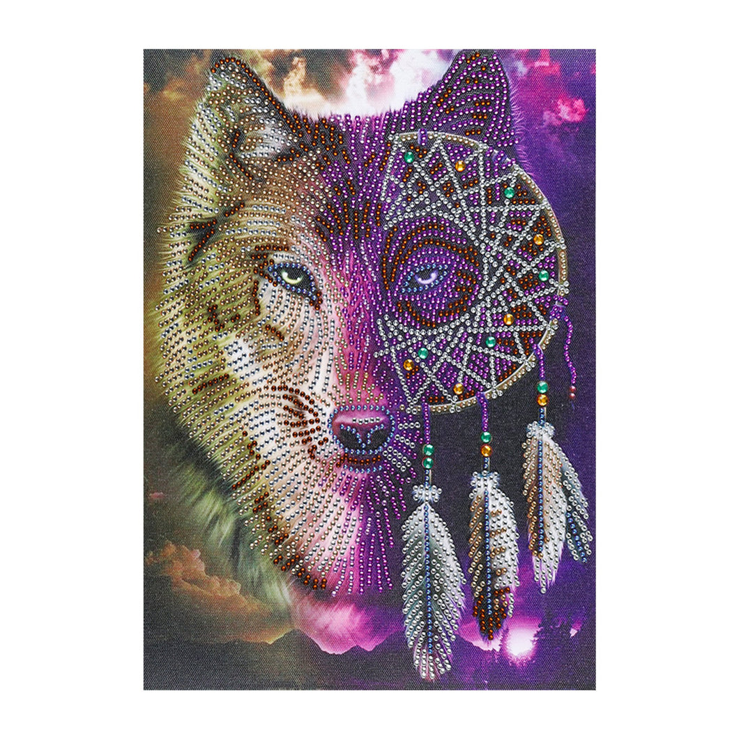 Crystal Rhinestone Diamond Painting Kit | Animal Wolf