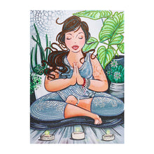 Load image into Gallery viewer, Crystal Rhinestone Diamond Painting Kit | Yoga Woman
