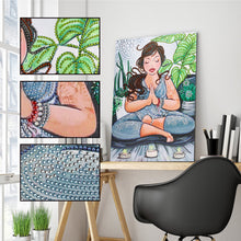 Load image into Gallery viewer, Crystal Rhinestone Diamond Painting Kit | Yoga Woman
