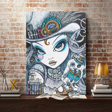 Load image into Gallery viewer, Crystal Rhinestone Diamond Painting Kit | Cartoon Girl Owl

