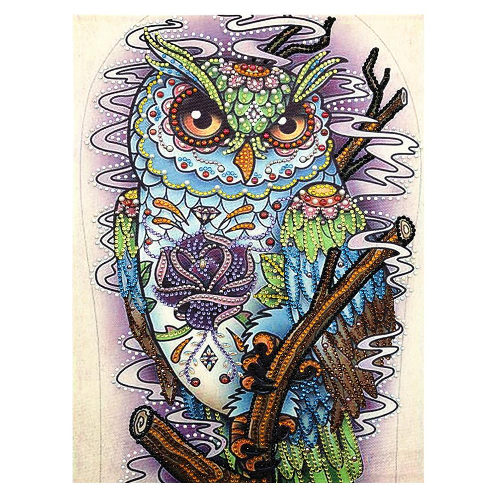 Crystal Rhinestone Diamond Painting Kit | Animal Owl