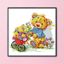 Load image into Gallery viewer, 11CT Full Cross Stitch | Little bear (48x48cm)
