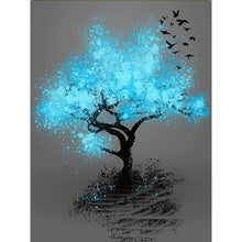 Load image into Gallery viewer, Full Diamond Painting kit | The reflection of the bright blue tree
