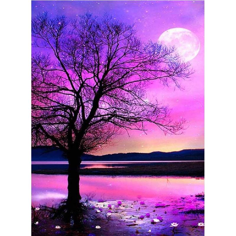 Full Diamond Painting kit | Beautiful lakeside scenery