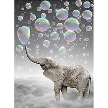 Load image into Gallery viewer, Full Diamond Painting kit | Elephant blowing bubbles
