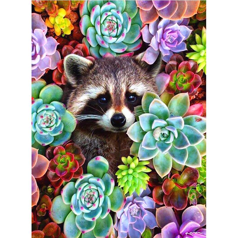 Full Diamond Painting kit | Raccoon