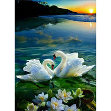 Load image into Gallery viewer, Full Diamond Painting kit | Two swans
