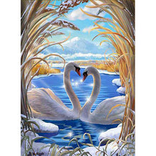 Load image into Gallery viewer, Full Diamond Painting kit | Romantic swans
