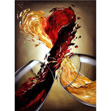 Load image into Gallery viewer, Full Diamond Painting kit | Wine glasses clink
