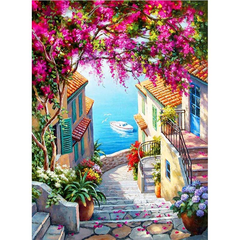 Full Diamond Painting kit | Beautiful view of the seaside