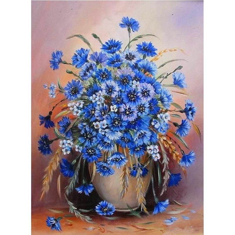 Full Diamond Painting kit | Blue flower