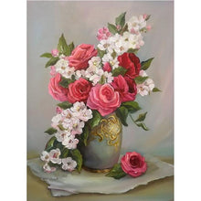 Load image into Gallery viewer, Full Diamond Painting kit | Flowers on vase
