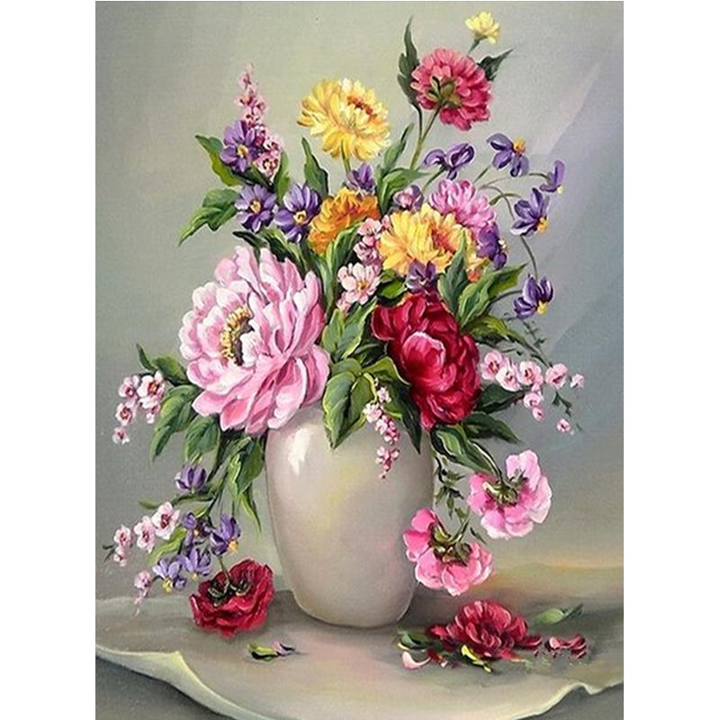 Full Diamond Painting kit | Flowers on vase