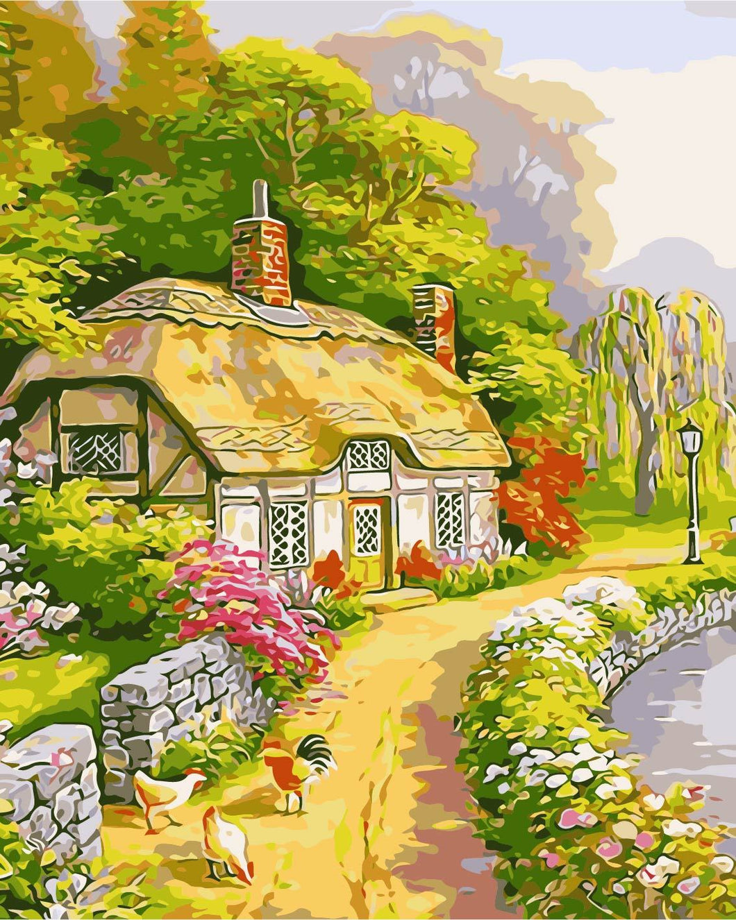 DIY Painting by number kit | Rural landscape