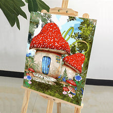 Load image into Gallery viewer, DIY Painting by number kit | Mushroom house
