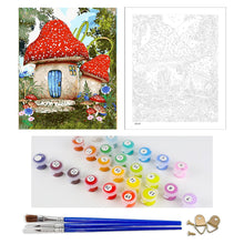 Load image into Gallery viewer, DIY Painting by number kit | Mushroom house
