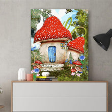 Load image into Gallery viewer, DIY Painting by number kit | Mushroom house
