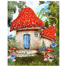 Load image into Gallery viewer, DIY Painting by number kit | Mushroom house
