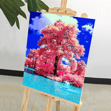 Load image into Gallery viewer, DIY Painting by number kit | Red Maple Trees
