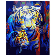 Load image into Gallery viewer, DIY Painting by number kit | Tiger Father and Son
