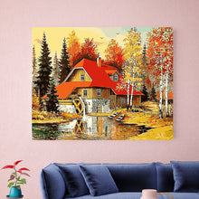 Load image into Gallery viewer, DIY Painting by number kit | Autumn scenery
