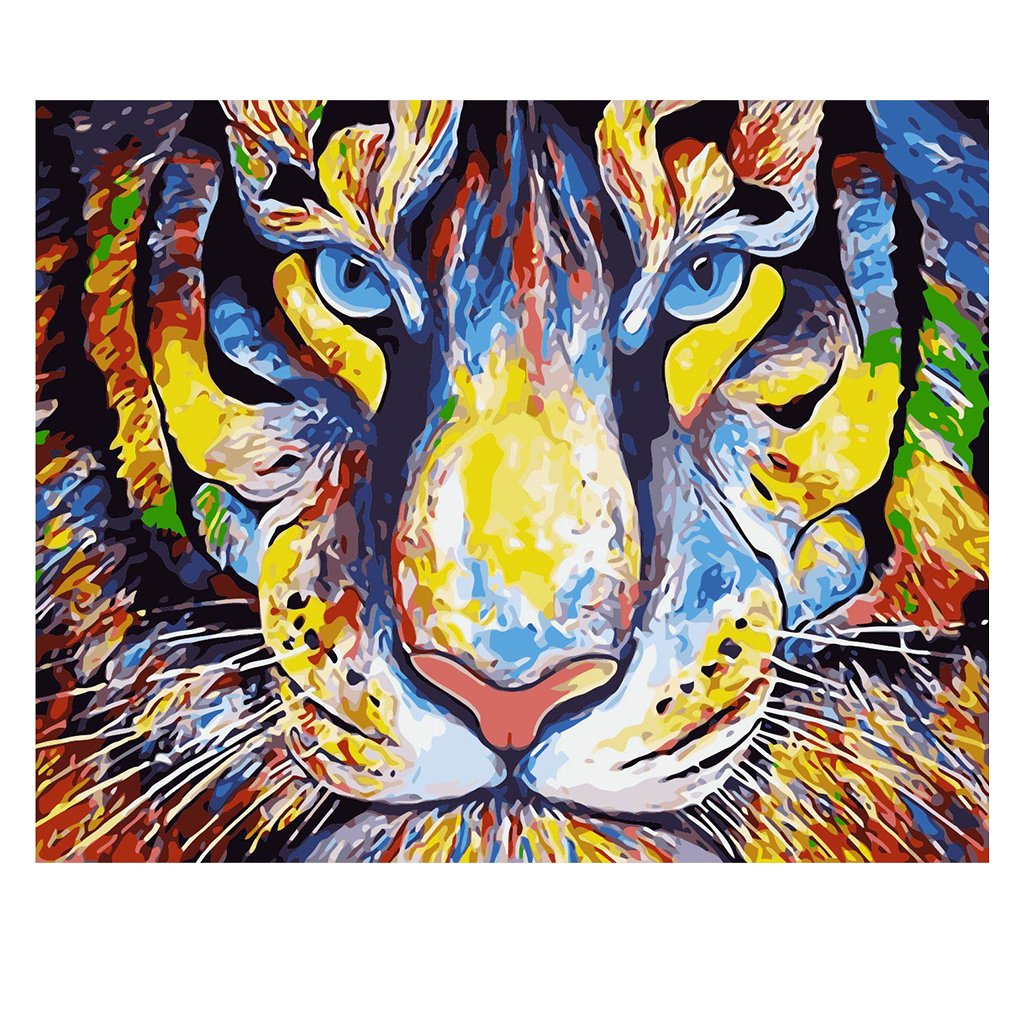 DIY Painting by number kit | Ferocious tiger